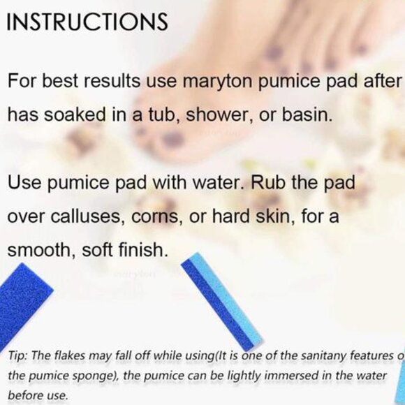 Foot Pumice Stone for Feet Hard Callus Remover and Scrubber (Pack of 4) (Blue) - Picture 5 of 13